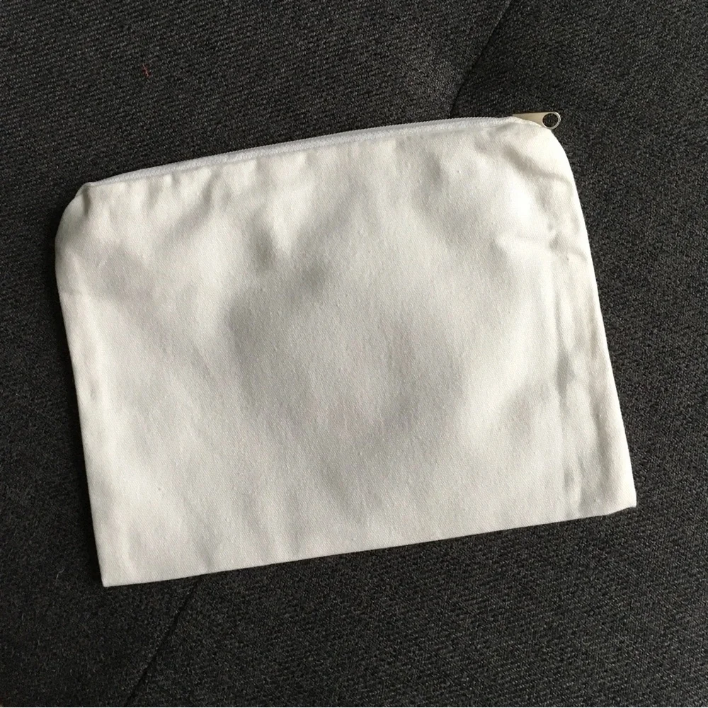 “But First Makeup” Makeup Bag, Travel Pouch, Ivory, Pink
